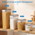 thumbnail image 3 of Sindcom Airtight Food Storage Containers Set, 14pcs Plastic Kitchen and Pantry Organization Canisters, Black, 3 of 8