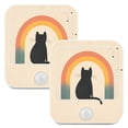 thumbnail image 7 of Yayeee 2-Pack Plug in LED Night Lights with Light Sensors Motion Detectors, Beige Cat Rainbow, 7 of 7