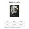 thumbnail image 5 of Sikiie Ink Style Bald Eagle Cozy Flannel Fleece Throw Blanket: Lightweight & Thick for All Seasons - Perfect for Women, Men, & Kids"80"x60", 5 of 6