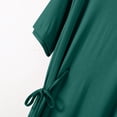 thumbnail image 4 of LSLJS Pyjama à Manches Courtes pour Femmes, Décontracté et Tendance, Couleur Unie, Grand Col Rond avec Poches, Robe de Nuit, Cadeaux pour Femmes, 4 of 5