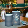 thumbnail image 3 of Yayeee Flameless Candles with Remote Flickering Battery Operated Multi Color Changing, Black Astronaut Record, 3 of 7