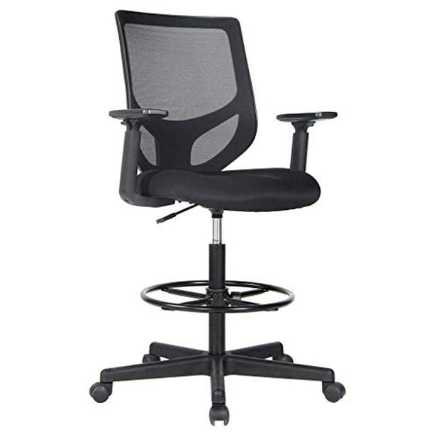 Standing Desk Drafting Mesh Table Chair, High Office Chair For Standing Desk