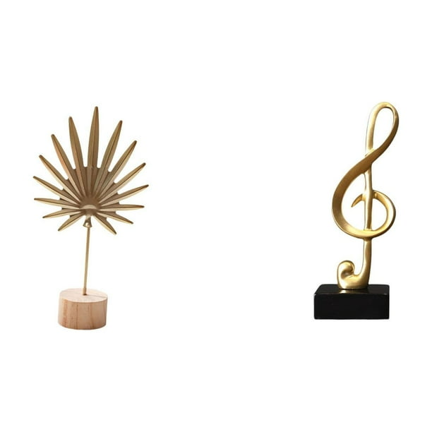 Escultura Nórdica Abstracta De Hoja De Metal Y Nota Musical, Figura De Resina Creativa, Adorno De Mesa Para El Hogar, Fiesta, Escritorio, Centro De Mesa, Regalo De Inauguración De La Casa