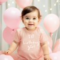 thumbnail image 3 of Girls 1st Birthday Shirt Heart Birthday Girl Shirt for Baby Girls One Year Old Retro Birthday White on Peach Shirt 12 Months, 3 of 6