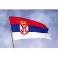 thumbnail image 2 of Bandera de Serbia Boolavard 90 x 150 cm, impermeable, doble cara, 2 of 7