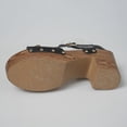 thumbnail image 2 of SACFOF Womens Peep Toe Heels Chunky Heel Sandals Ankle Strap Buckle Open Toe Dress Wood Heels Summer High Heeled Platform Sandal, 2 of 6