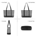 thumbnail image 6 of FORMRS Canvas Laptop Tote Bag for Women with 15.6" Computer Compartments Shoulder Handbag, Black and White Geometric, 6 of 7
