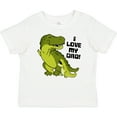 thumbnail image 3 of Inktastic I Love My Dad with Baby and Daddy Tyranasaurus Rex Boys or Girls Baby T-Shirt, 3 of 5