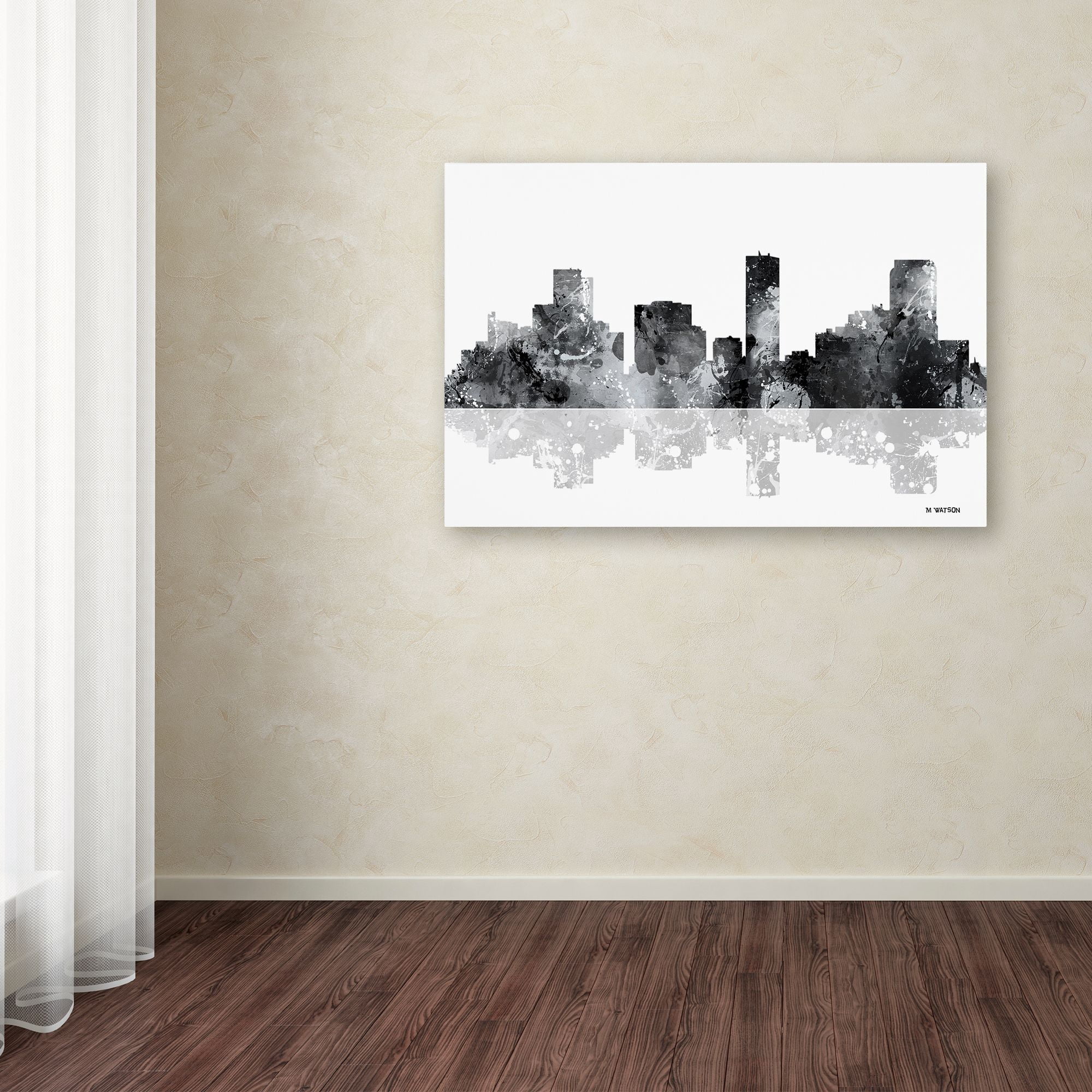 Trademark Fine Art "Denver Colorado Skyline BG-1" Canvas Art by Marlene Watson