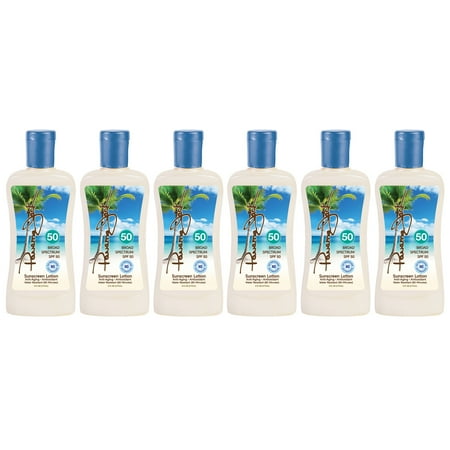Panama Jack Sunscreen Suntan Lotion - SPF 50 Broad Spectrum UVA/UVB Protection PABA Paraben Gluten & Cruelty Free 6 FL OZ (Pack of 6)