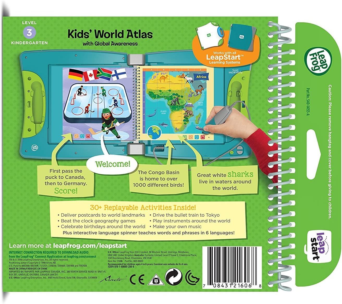 LeapFrog LeapStart Kids' World Atlas and Global Awareness Level 3, Ages 4 to 6 - image 2 of 2