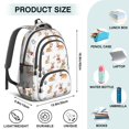 thumbnail image 5 of Corgi and Scarf White Pattern Backpack for School, Cute School Bag with Adjustable Shoulder Straps and Padded Back, 16.9"x12.6"x5.9", 5 of 5