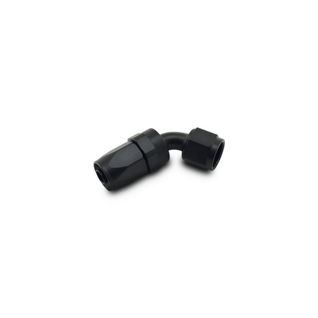 Vibrant Performance Hose End Fitting 21616 Fabrication Components; -16AN Hose; -16AN Female; 60 Degree Swivel; Anodized; Black; Aluminum; Single