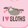thumbnail image 4 of Inktastic Sloth Lover Rain Forest Girls Baby Bib, 4 of 4