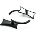 thumbnail image 1 of Krator Black Twisted Motorcycle Mirrors Bolt Adapters Compatible with Harley Davidson Road King Fuel Injected, 1 of 3