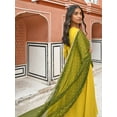 thumbnail image 7 of Janasya Indian Women's Yellow Georgette Solid Kurta with Palazzo and Dupatta, 7 of 7