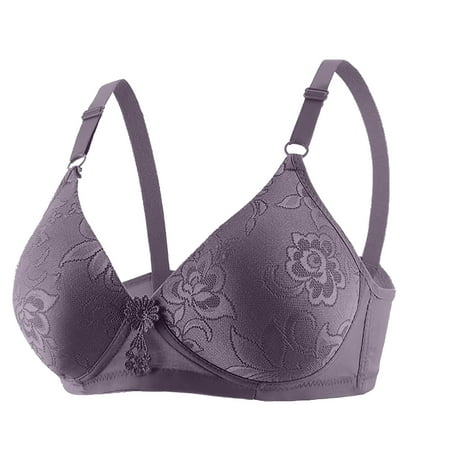 

LWZWM Women Bra No Underwire Bra Vest Lingerie Everyday Bra Summer Bra Comfortable Bras Purple L
