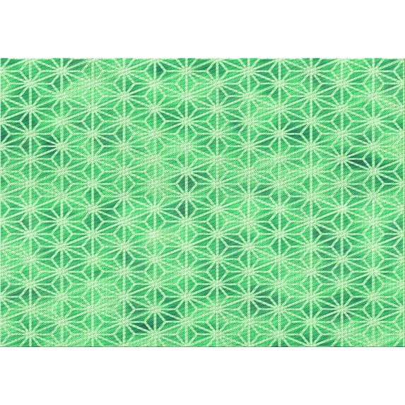 Ahgly Company Indoor Rectangle Patterned Stoplight Go Green Area Rugs, 5' x 7'