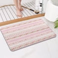 thumbnail image 4 of Pink Floral and Lace Pattern Bathroom Rugs Mat,Non Slip Microfiber Bathroom Rug,Rubber Backing,Soft Bathroom Mats for Bathroom Floor,Tub and Shower,17x27in(43x68cm), 4 of 5