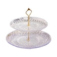 thumbnail image 3 of veasfak Creative Fruit Plate Buffet Cake Stand Holder Kitchen Organizer Dinnerware Double Layer M, 3 of 8