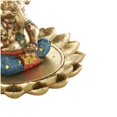 thumbnail image 4 of 7" x 5" Gold Resin Ganesh Sculpture with Lotus Plate and Colorful Dresswear, by DecMode, 4 of 9