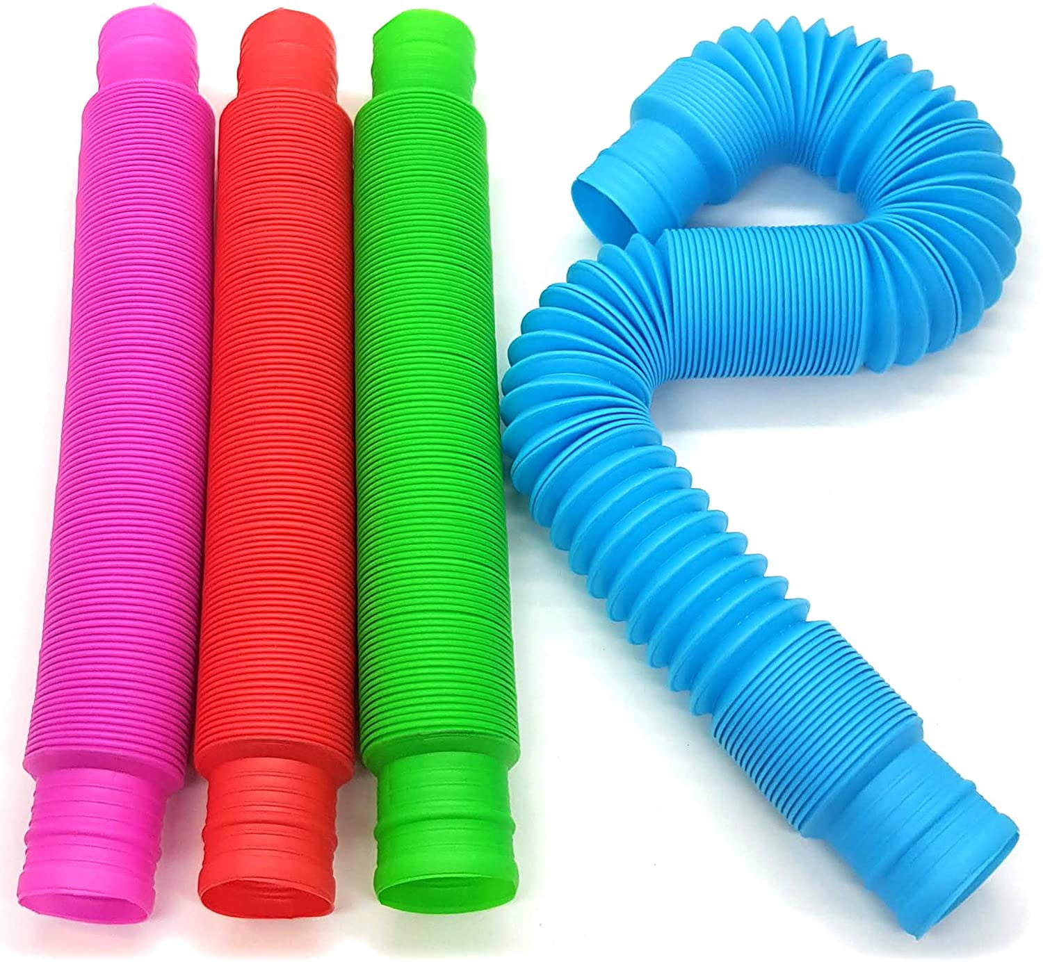 12Pcs Fidget Pop Tube Toys for Kids Adult Stretch Pipe Stress Relief Sensory Toy 