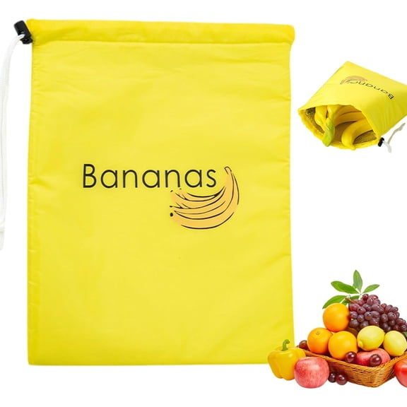 Generic Banana Keeper Bag Drawstring Reusable Washable Fruit