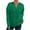 Green, variant on Women's Cable Knit Sweater V-Neck Collared Long Sleeve Pullover Top for Fall & Winter Brown L