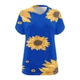 thumbnail image 4 of Camisetas Casuales de las Mujeres de Manga Corta de Cuello en V Oversized Camiseta Deportiva de Verano, Top Impreso Casual, 4 of 4