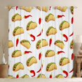 thumbnail image 1 of Rideaux Occultants Mexicains 30 %-50 % Piments Rouges Taco Nachos Burrito, Rideaux et Draperies Nourriture Latine Cinco de Mayo, 38 Pieds'Lx45 Pieds'H, Multicolore, 1 of 6