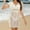 Beige, variant on XWSHYW Womens Dresses Fashion Solid Color V Neck Holiday Party Dresses Sexy Sleeveless Slim Fit Beach Cocktail-Length Dress