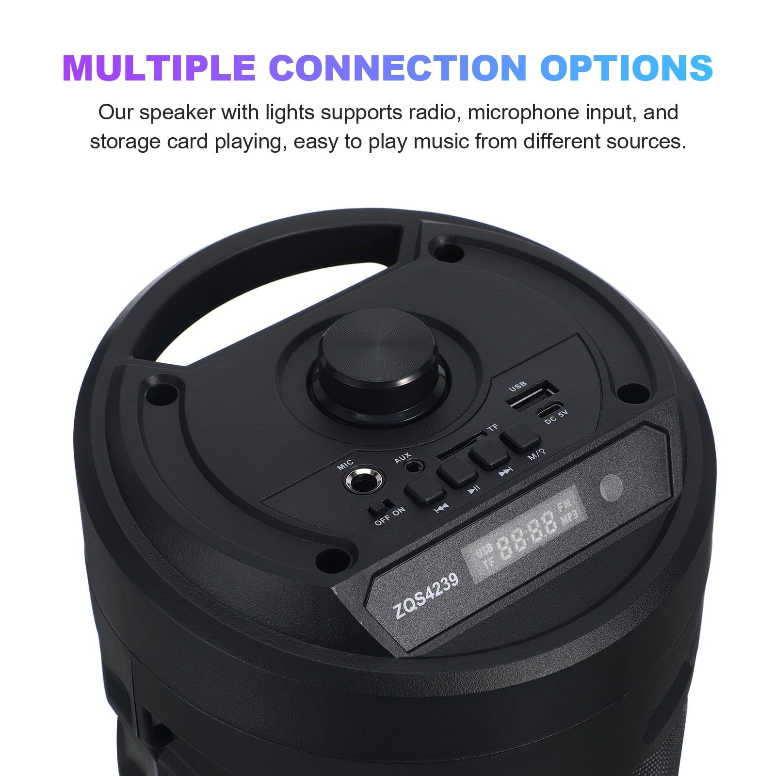 Wireless Speaker For Party Outdoor Speaker Black Portable Stereo Sound for Backyard BBQ 1Pcs