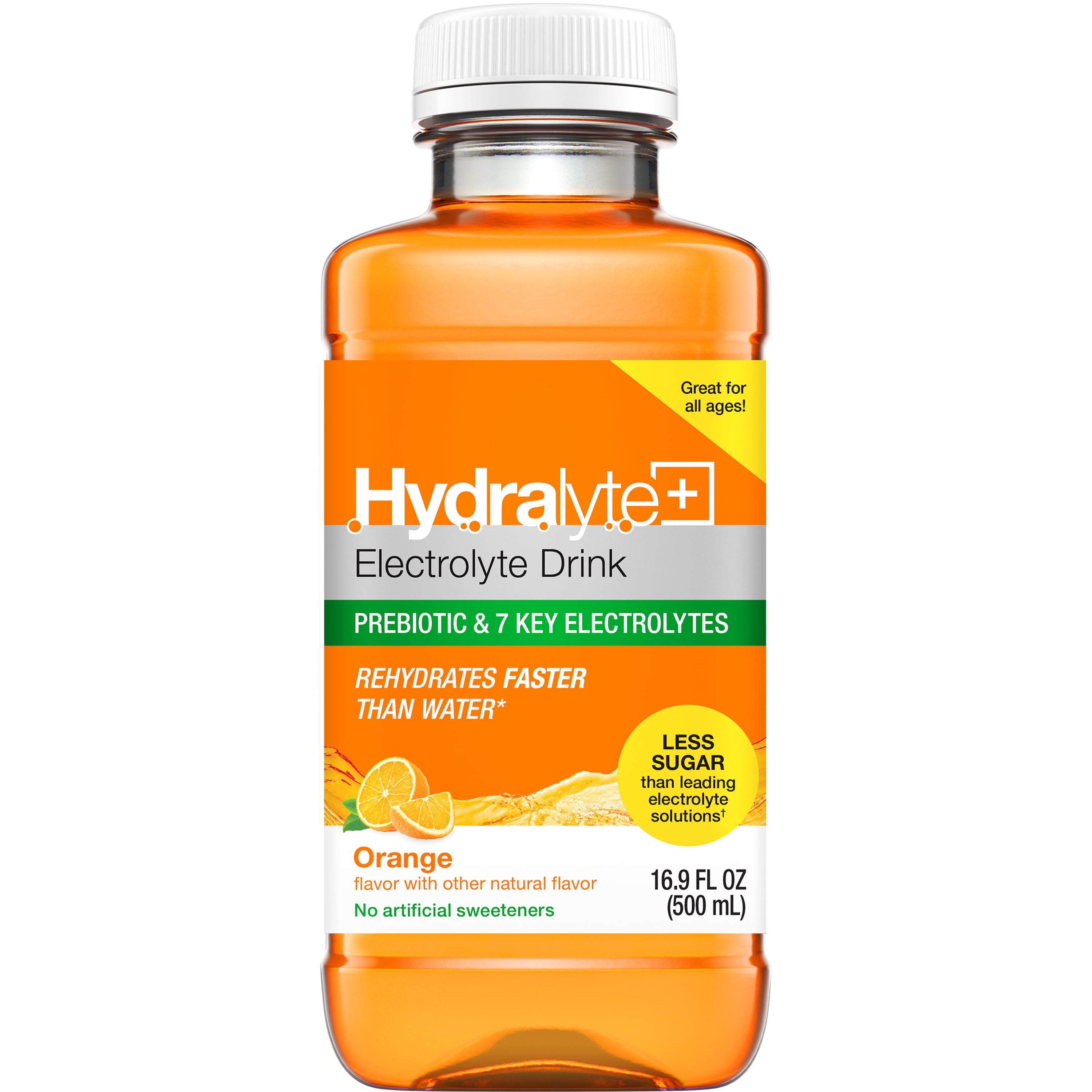 Hydralyte Electrolyte Plus Orange Liquid, 8.5 oz