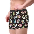 thumbnail image 2 of Gukieu Colorful Retro Tape Print Men's Boxer Briefs, High Elastic Moisture Wicking Boxer Briefs Underwear-X-Large, 2 of 5