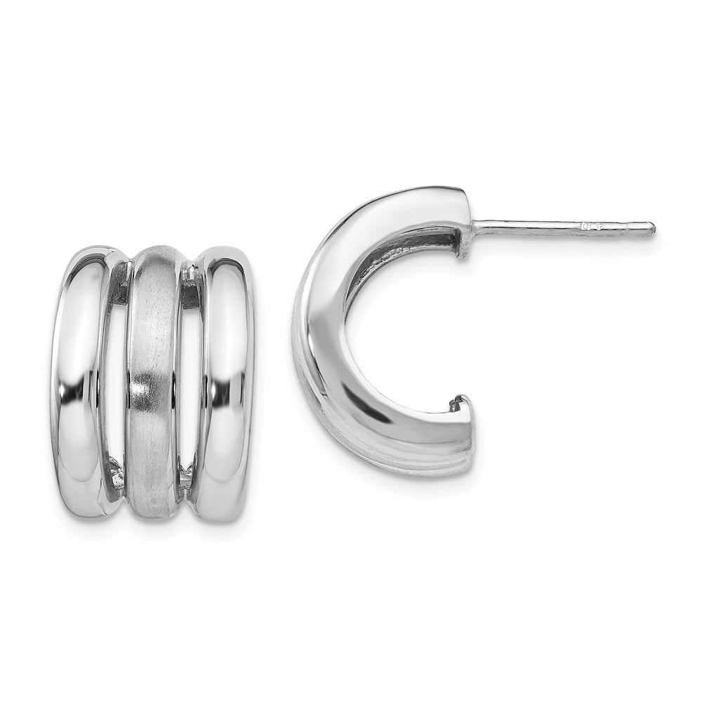 11mm x 4mm 925 Sterling Silver Hoop Earrings