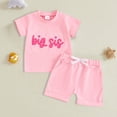 thumbnail image 2 of TOWED22 Baby Girl Summer Outfits 2Pcs Clothes Bow Knot T-Shirt and Elastic Waist Shorts 6 9 12 Months(Red,18-24 M), 2 of 3