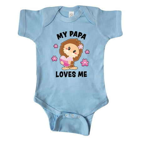 

Inktastic My Papa Loves Me with Bigfoot Gift Baby Girl Bodysuit