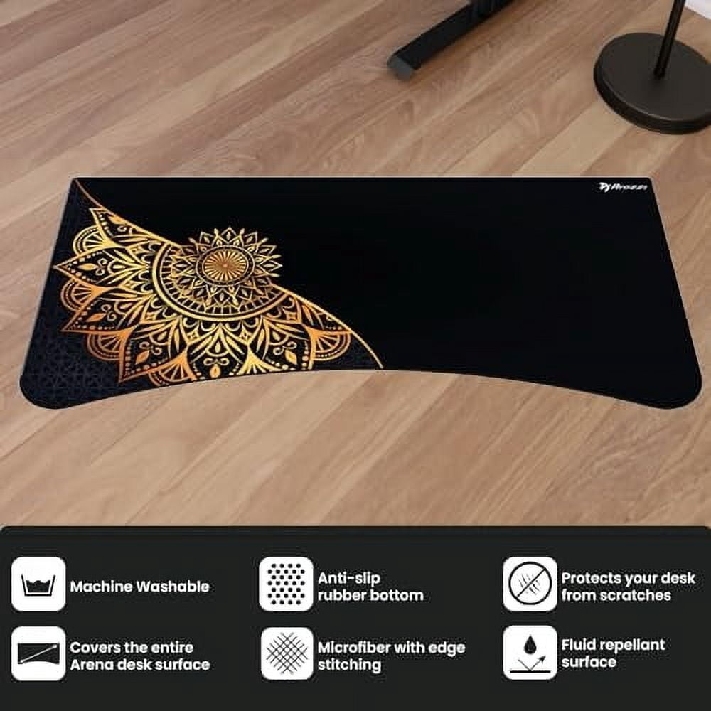 Arozzi Arena Gaming Desk Mat, Full Surface Custom Desk Pad, Interchangeable, Water Resistant & Washable Computer Desk Mouse Pad with Stitched Edges (D030)