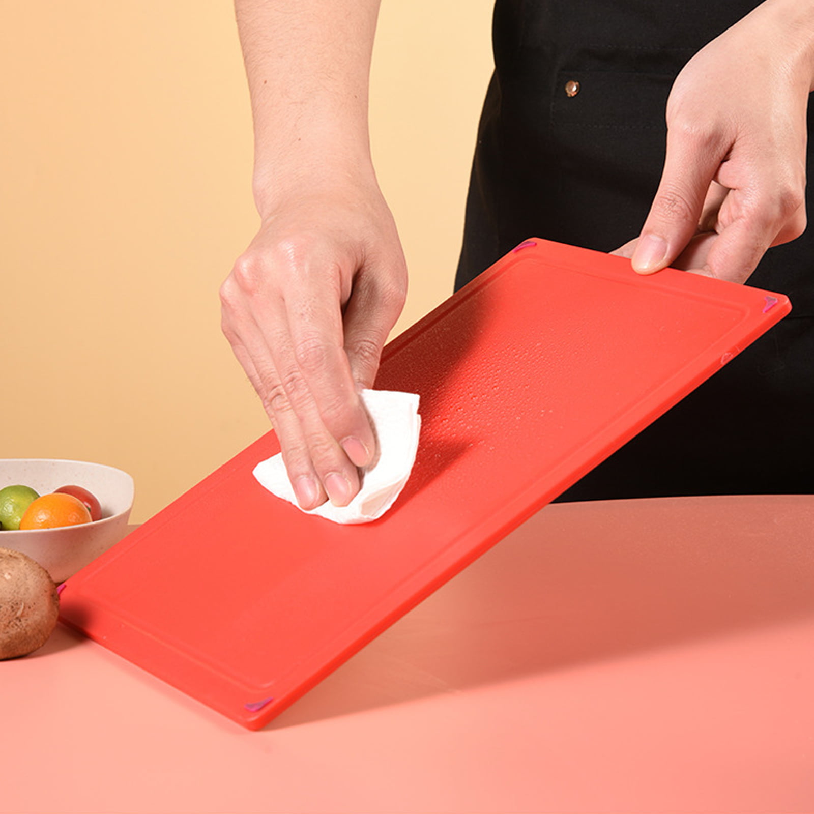 Dengmore Cutting Board With Bracket PP Plastic Sorting Board Set Four-color  Sorting Board for Kitchen