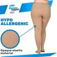 thumbnail image 4 of Absolute Support 3-Pack Women Compression Pantyhose 20-30mmHg Beige, Small, 4 of 10