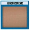 Aarco Products DCC3636RHIB Illuminated Enclosed Bulletin Board - Blue