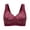 Red, variant on Women's Front Button Comfort Bra, Seamless Floral Wireless Bras for Women with Adjustable Straps Red 36
