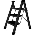 thumbnail image 1 of Escalera Plegable Multifuncional Bluelander, Tipo Tijera 3 Peldaños, Antideslizante, Negro, 1 of 4