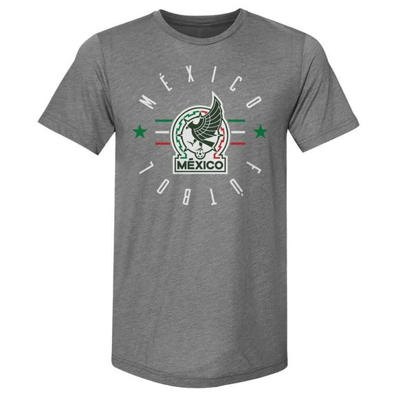 Men's 500 Level Gray Mexico National Team Futbol Premium Tri-Blend T-Shirt