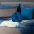 thumbnail image 4 of JWH 3D Round Flower Pillow Cover with Insert Decorative Throw Pillows Small Circular Soft Suede Cushions for Bedroom,Living Room and Hotel in Royal Blue 14inch, 4 of 10