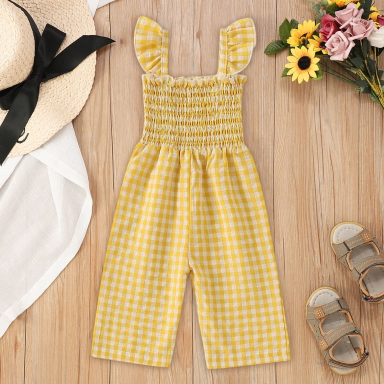 Baby Girl Rompers Toddler Baby Girls Summer Sleeveless Plaid