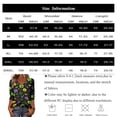 thumbnail image 3 of Ladies 3/4 Sleeve Fashion Tops Halloween V Neck Fall Outfits Pumpkin Print Shirts, 3 of 6