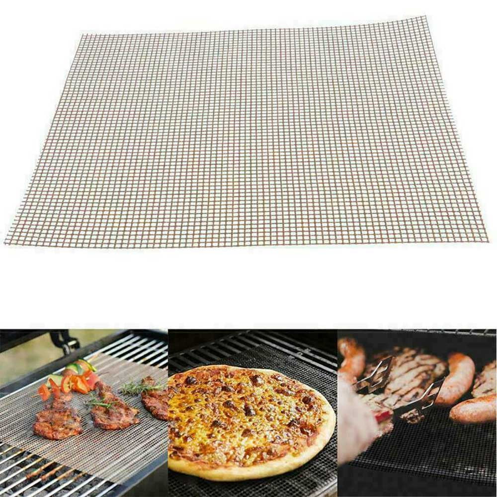 BBQ Grill Mesh Non-Stick Mat Reusable Sheet Resistant Cooking Bake Barbecue Pad BBQ Grill Mesh Non-Stick Mat Reusable Sheet Resistant Cooking Bake Barbecue Pad