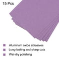 thumbnail image 4 of 15 Pack Purple Sanding Sheets 150 Grit 9" x 3.7" Aluminum Oxide Sandpapers Wet Dry Polish, 4 of 5
