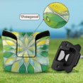 thumbnail image 6 of Haosy Yellow Green Floral Stained Glass Golf Mallet Putter Cover Strong Magnetic Leather Golf Club Headcover Closure, 6 of 7